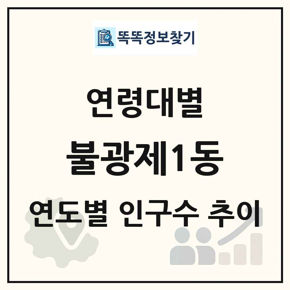 불광제1동 생애주기별 인구수 링크 그림